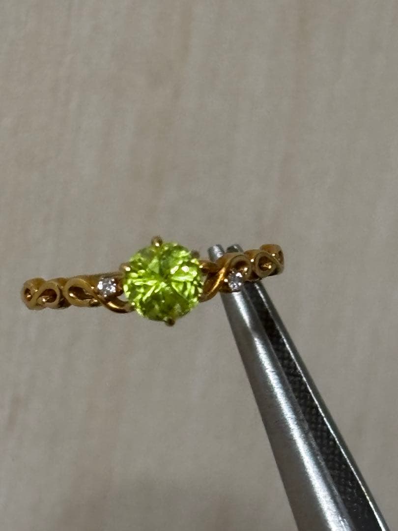 ペリドット K18 リング