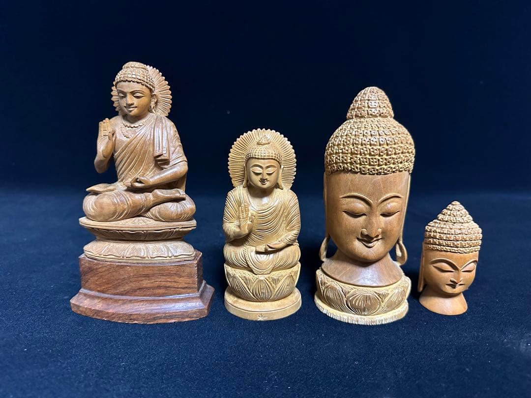 白檀　仏教美術　仏像 骨董 木像　木製　仏教　密教　置物　骨董　アンティーク Yahoo!オークション -「白檀」(彫刻、オブジェ) (美術品)の落札相場