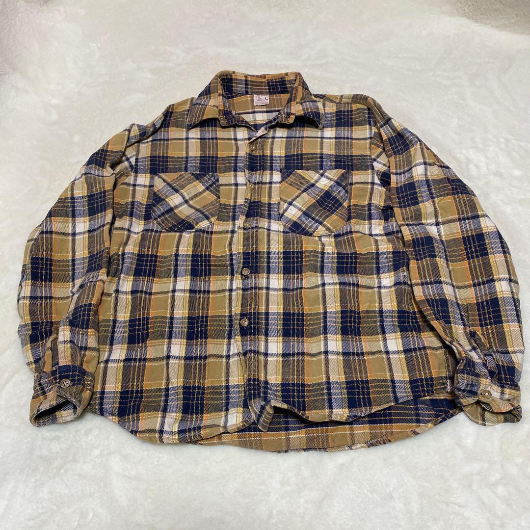 好配色　bigmac ネルシャツ ポルトガル製　ビンテージ