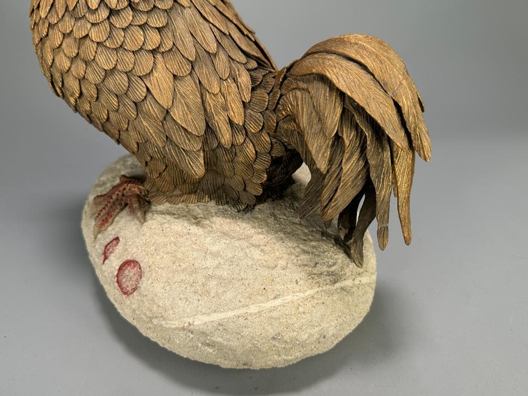 台湾陶磁 作家品 郭金蒼 在銘 鶏 置物 縁起物