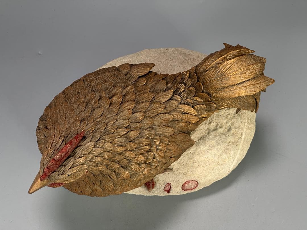 台湾陶磁 作家品 郭金蒼 在銘 鶏 置物 縁起物