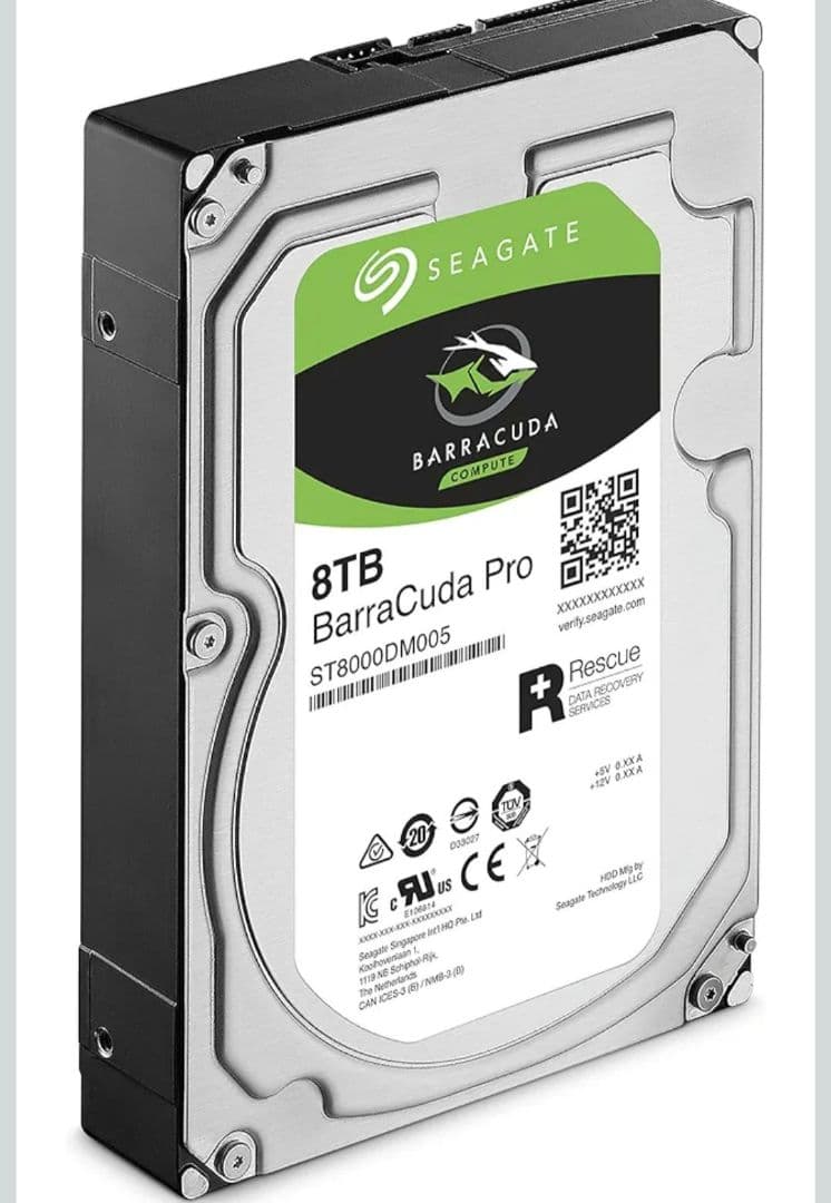 外付けハードディスク・ドライブ Seagate Barracuda Pro 8TB HDD