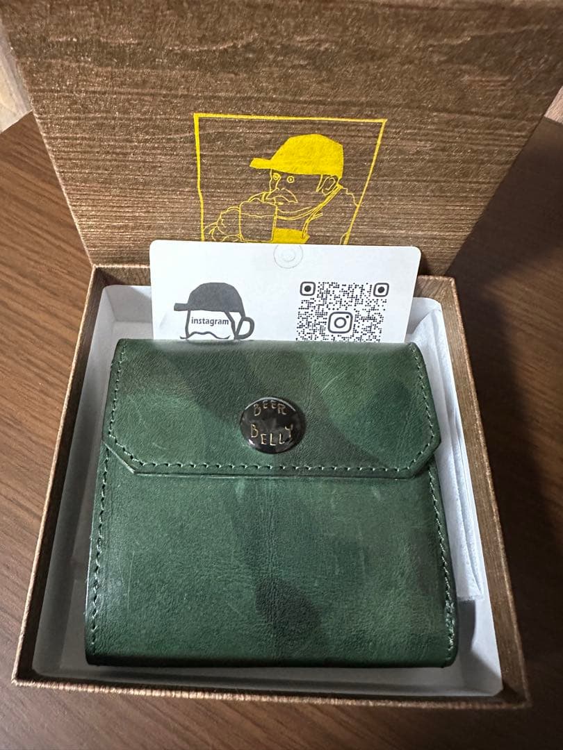 BEER BELLY 迷彩グリーン　二つ折財布