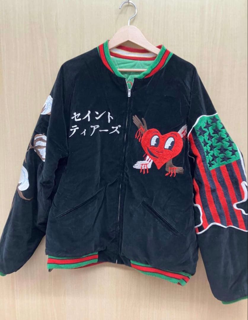 三連休限定価格　セントマイケル　デニムティアーズ　スカジャン　ダウンジャケット