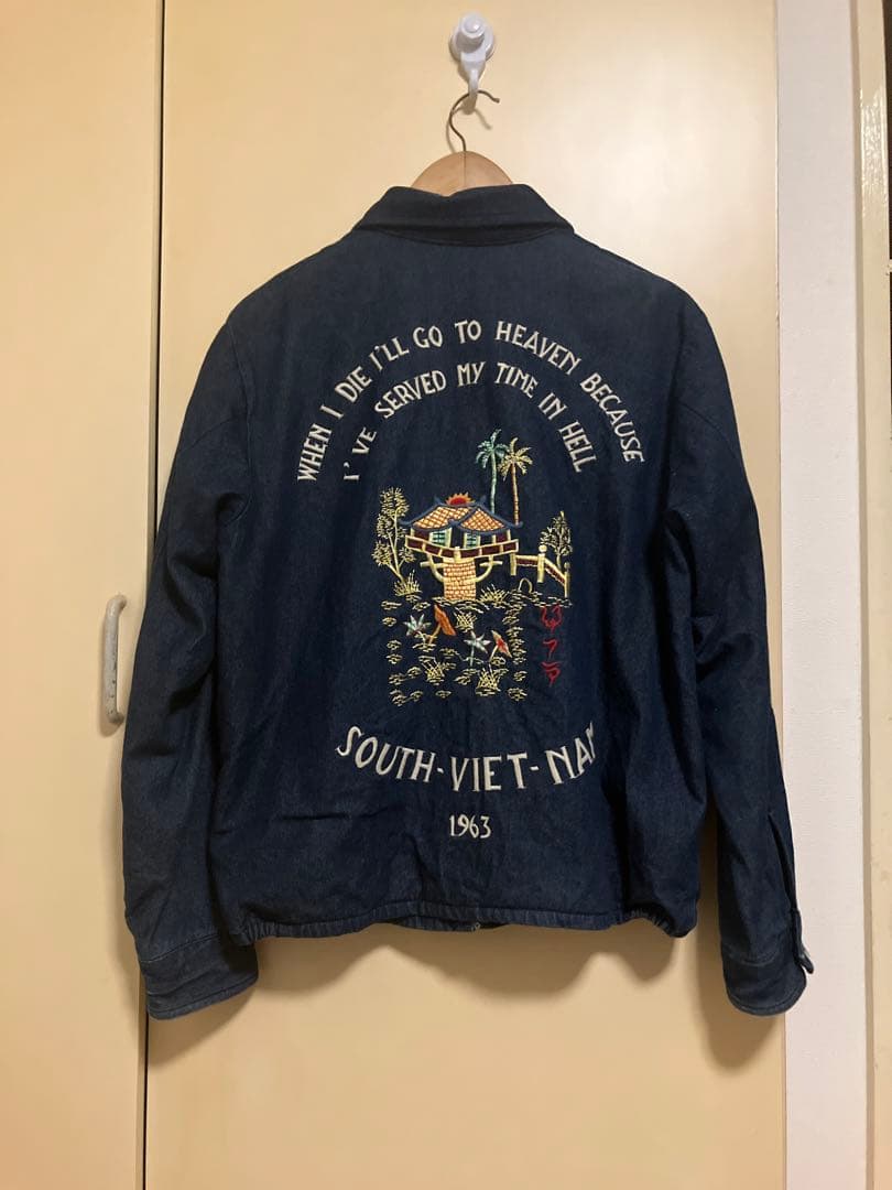 美品　東洋エンタープライズ　スカジャン　ベトジャン　デニムジャケット　Mサイズ