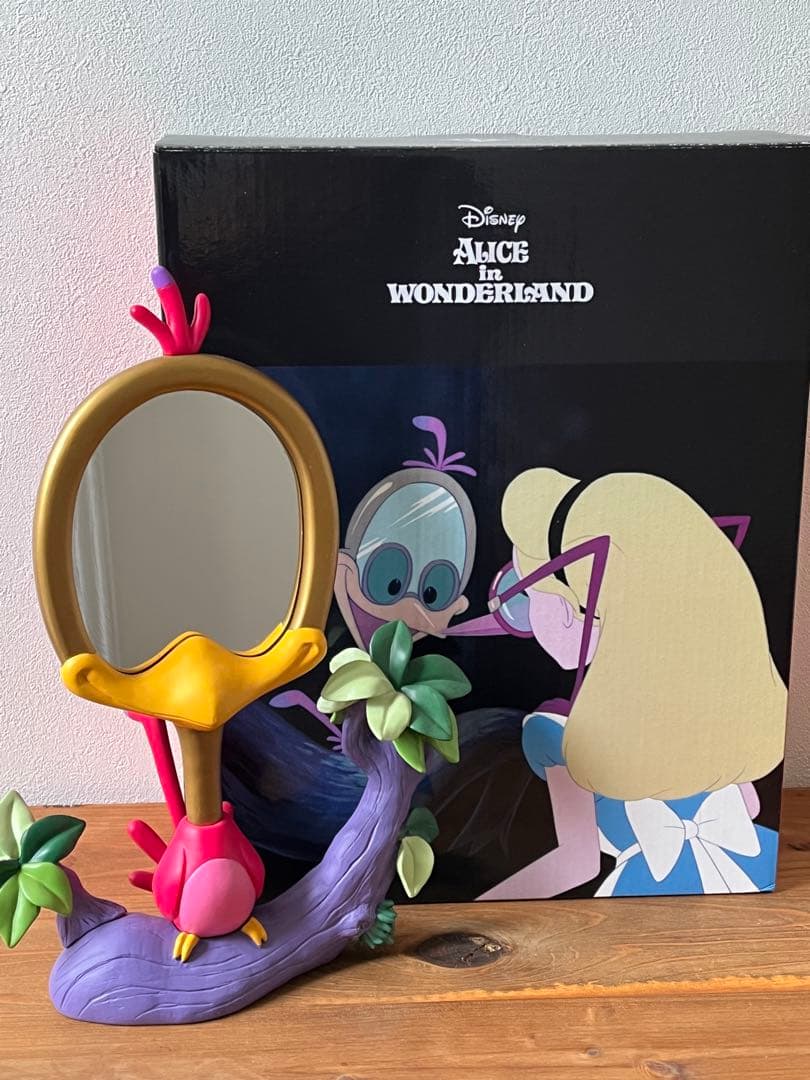 不思議の国のアリス　ワンダーランドバード　置き物　ミラー　鏡