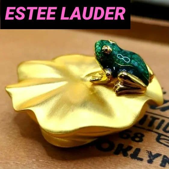 エスティローダー 練り香水 リリー・パッド（睡蓮の葉）とカエル 元箱付き
