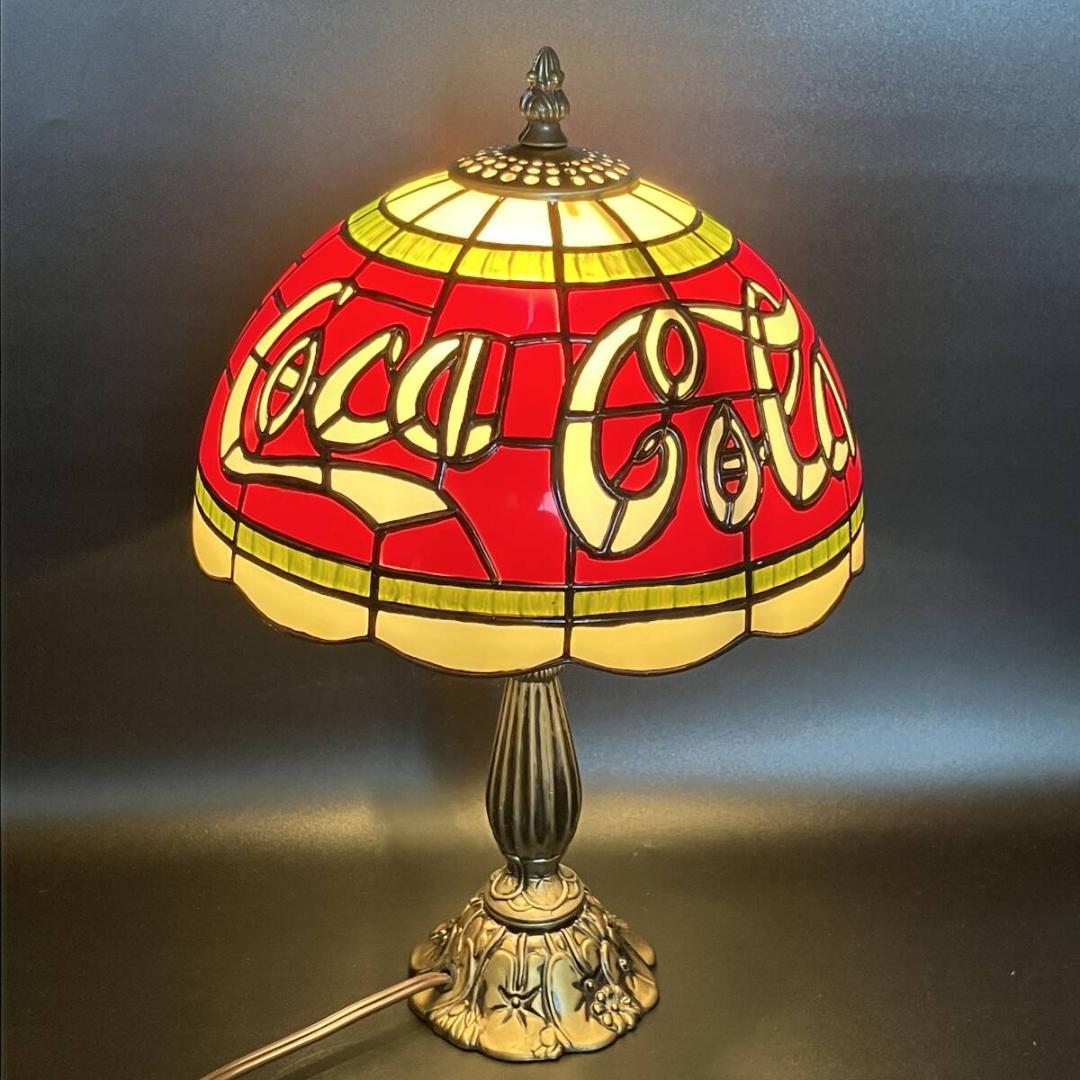コカコーラ　Coca Cola 　テンドグラス調 　テーブルランプ　ビンテージ