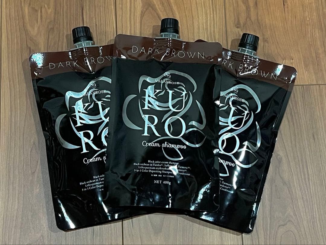VRクロクリームシャンプー　ダークブラウン400g×3個