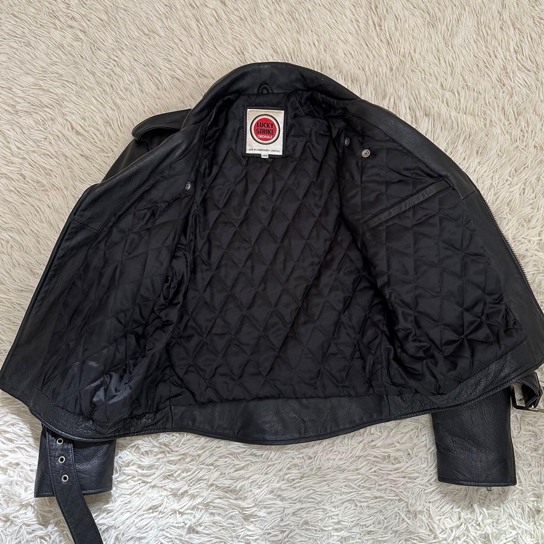 LUCKY STRIKE】ラッキーストライク ライダースジャケット レザー牛革