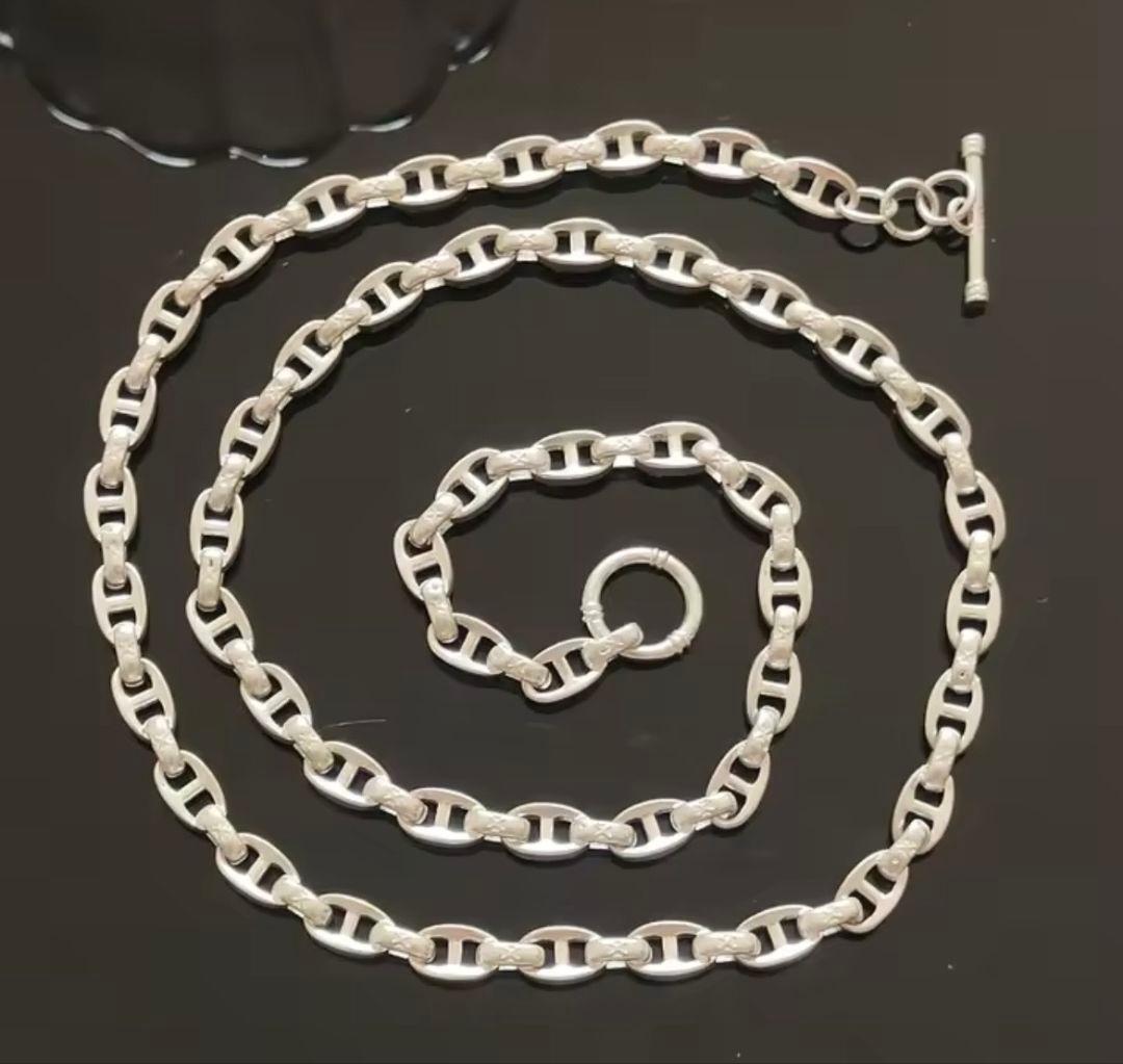 【希少レア】ヴィンテージ シルバー ネックレス シェーヌダンクル風