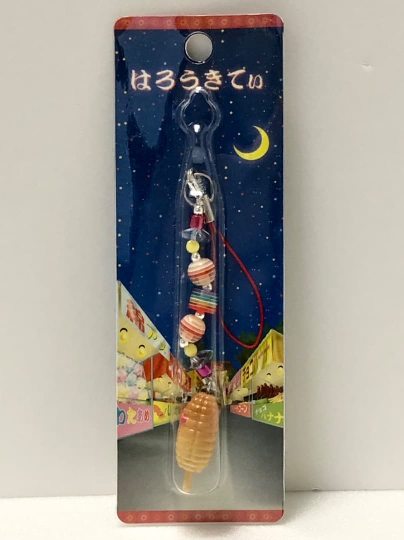 ハローキティ Hello Kitty ストラップ 屋台デザイン(とうもろこし)