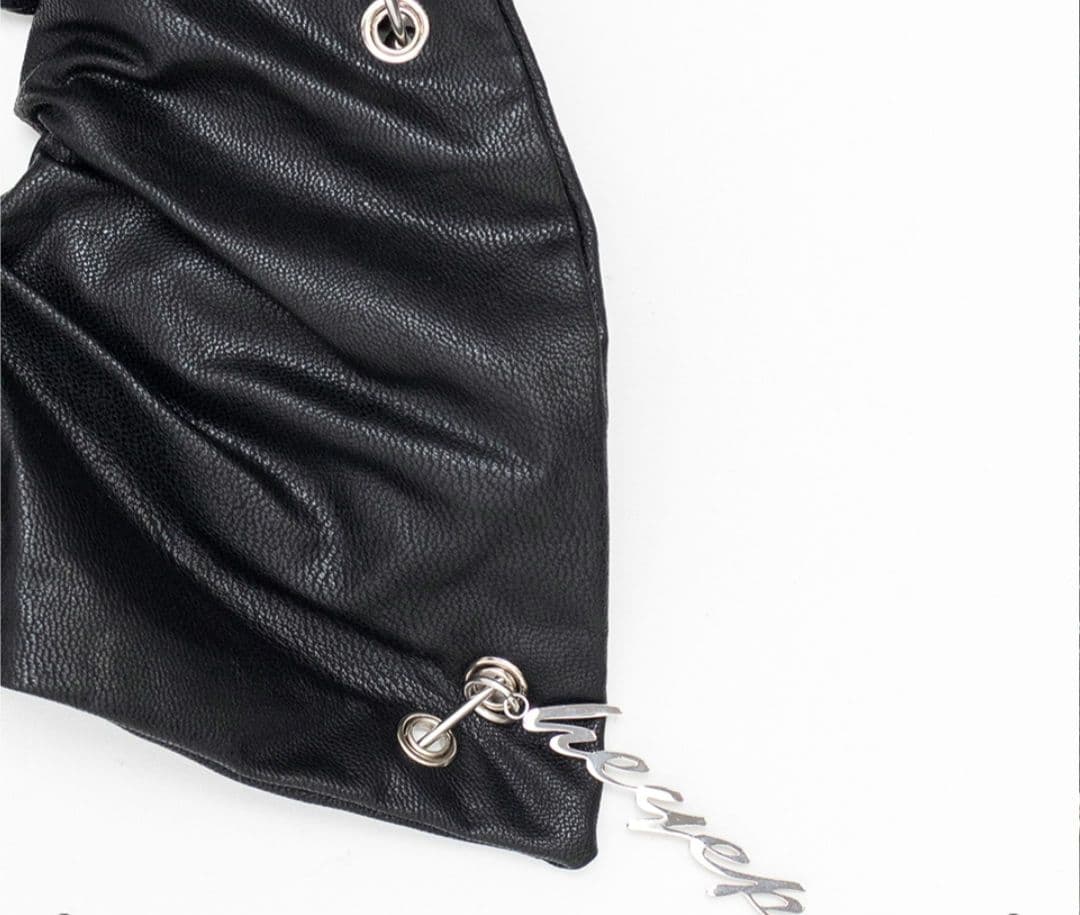 HEYEP Leather Piercing Detail Scrunchie - メルカリ