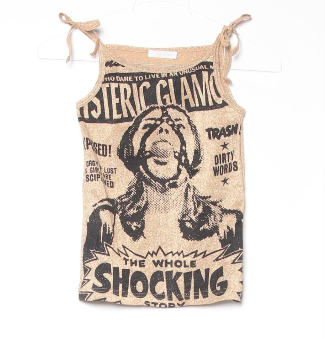 【美品】初期 ヒステリックグラマー キャミソール 平成 ギャル ゴールド y2k