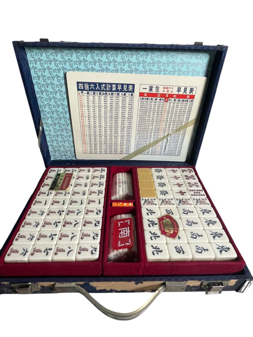 メ0130-93 【未使用】高級麻雀　だりや　麻雀牌　ケース剥がれあり