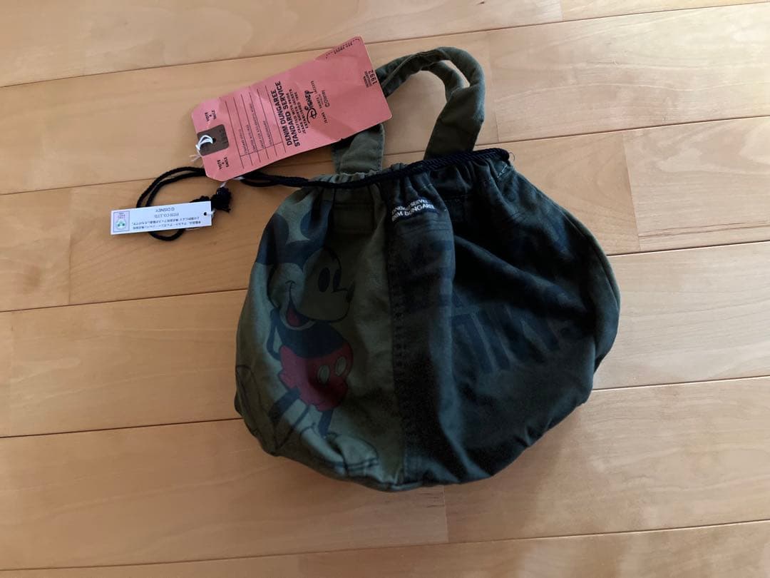 デニム＆ダンガリー 新品タグ付 ミッキー 巾着 カーキ