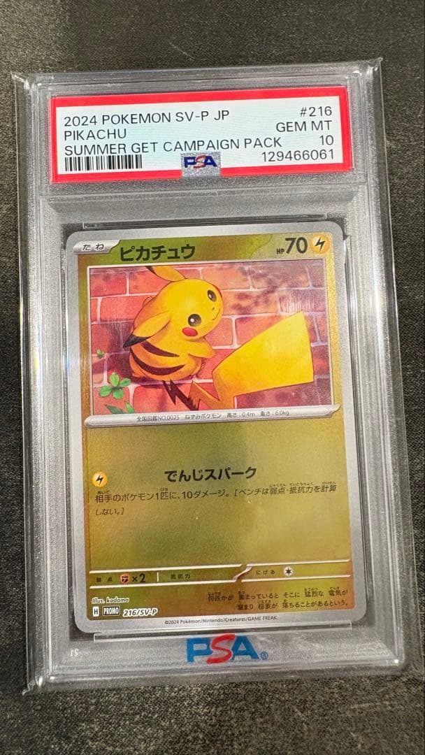 ピカチュウ SV-P PROMO【PSA10】ポケカの夏がキタ #216