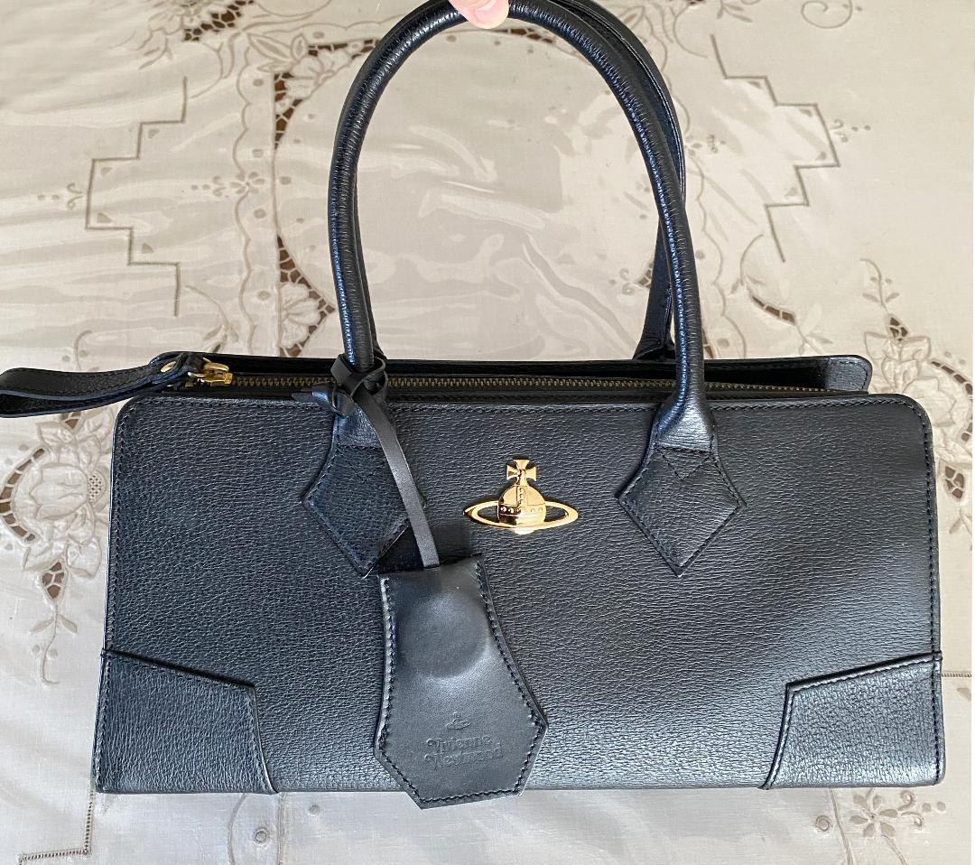 Vivienne Westwoodヴィヴィアンウエストウッドレザーハンドバッグ黒