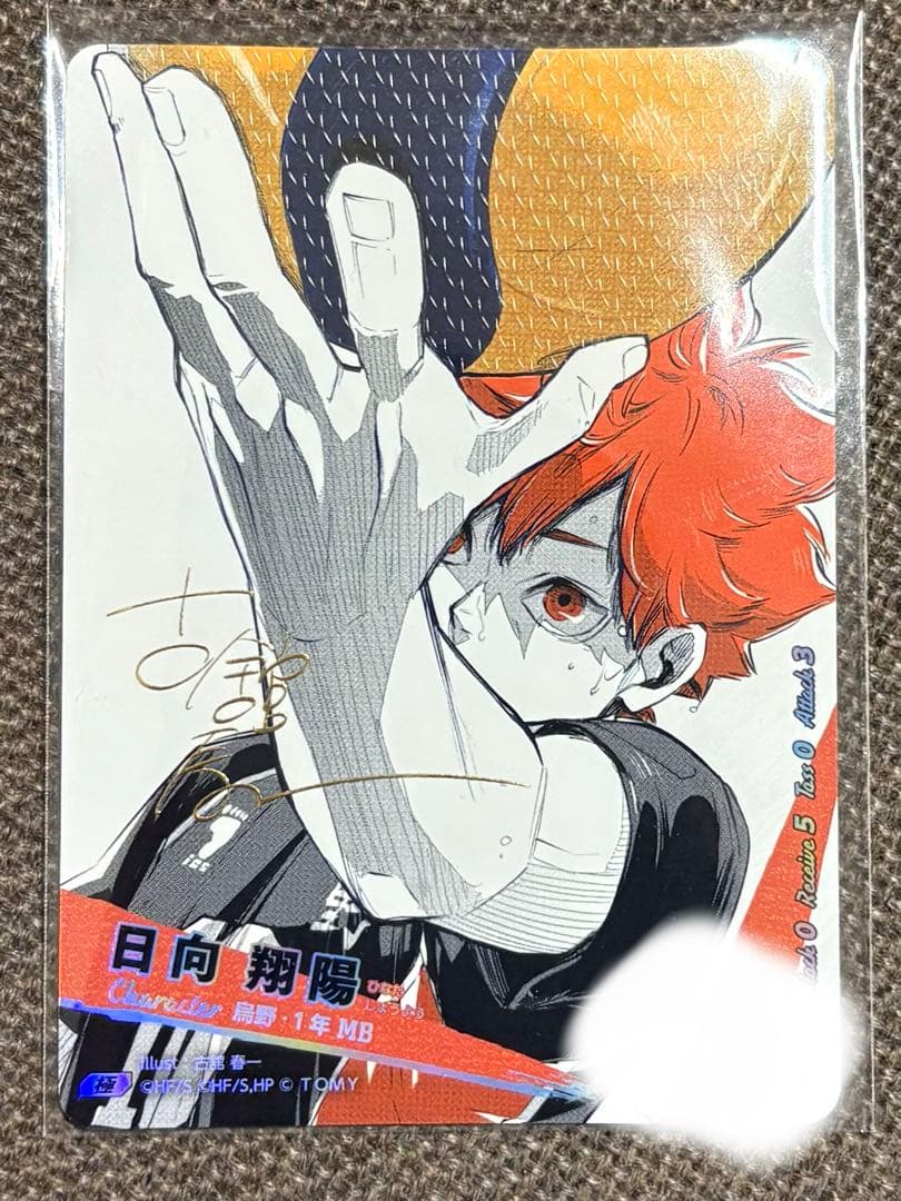 ハイキュー!! 日向翔陽 トレーディングカード バボカ サイン入り