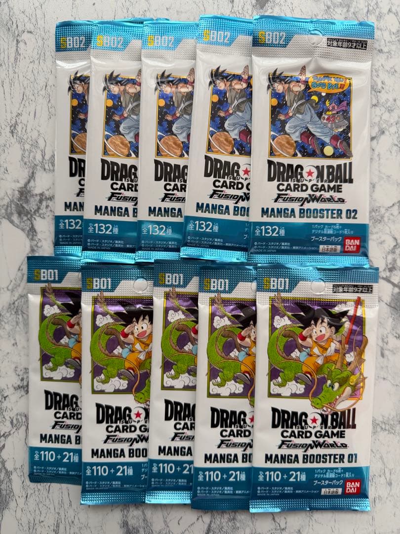 マンガブースター01 02 バラパック ドラゴンボール - メルカリ