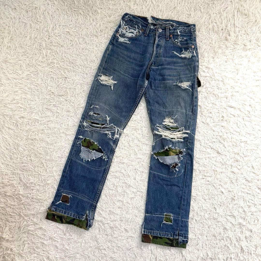 17116✨VINTI ANDREWS 再構築 リメイク ダメージ デニムパンツ
