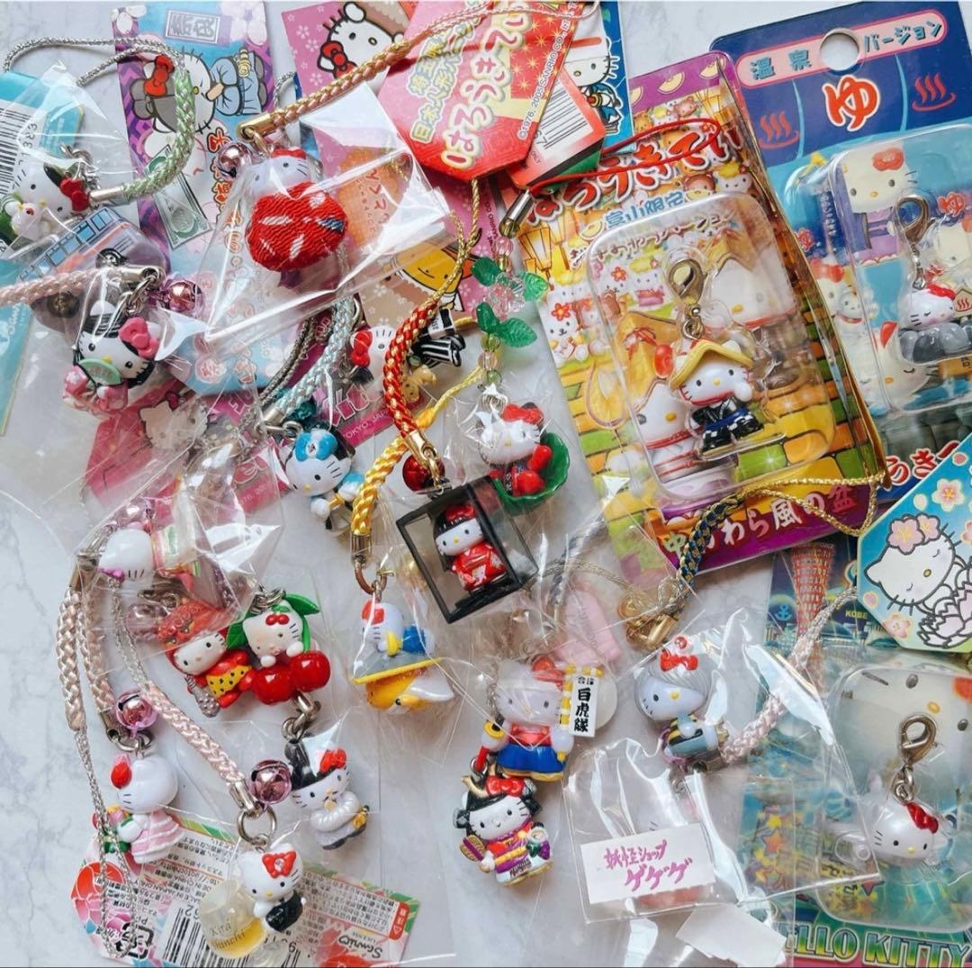 【レア品】ハローキティ 地域限定などストラップ・ファスナーマスコット21個