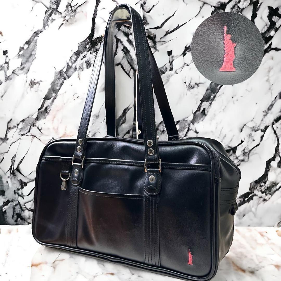 イーストボーイ EAST BOY 学生 スクールバッグ 黒×赤 女神刺繍 - メルカリ