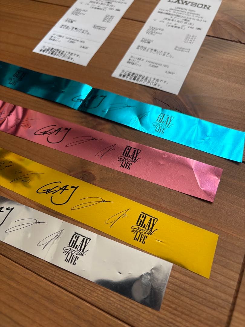 GLAY Special LIVE記念アクリルブロック&銀テープ&レシート - メルカリ