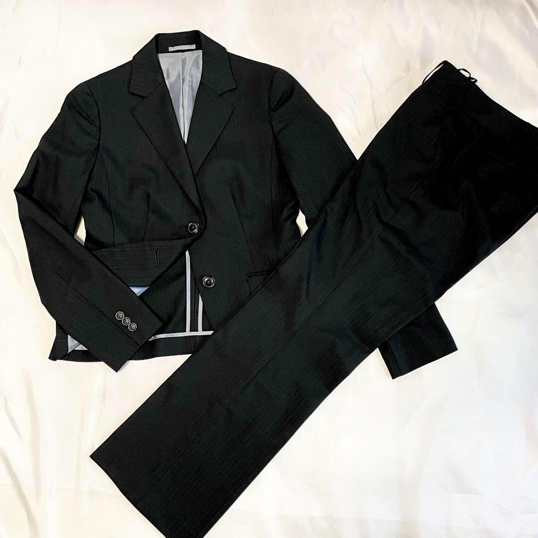 J.PRESS 背抜 パンツスーツ 黒　9号 高級感 オンワード　就活　5万　M