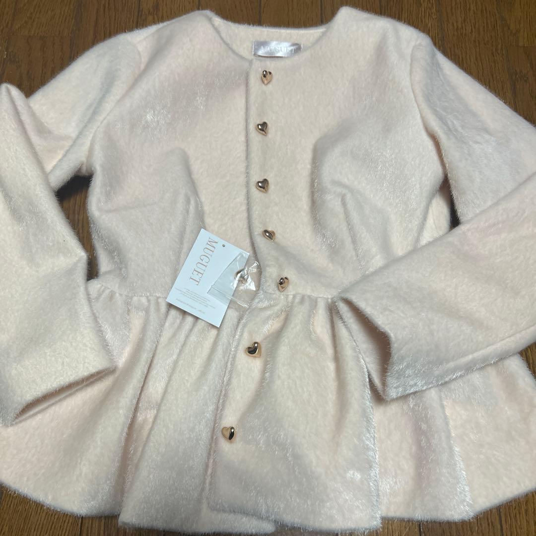 muguet ミュゲ heart button peplum tops ピンク - メルカリ