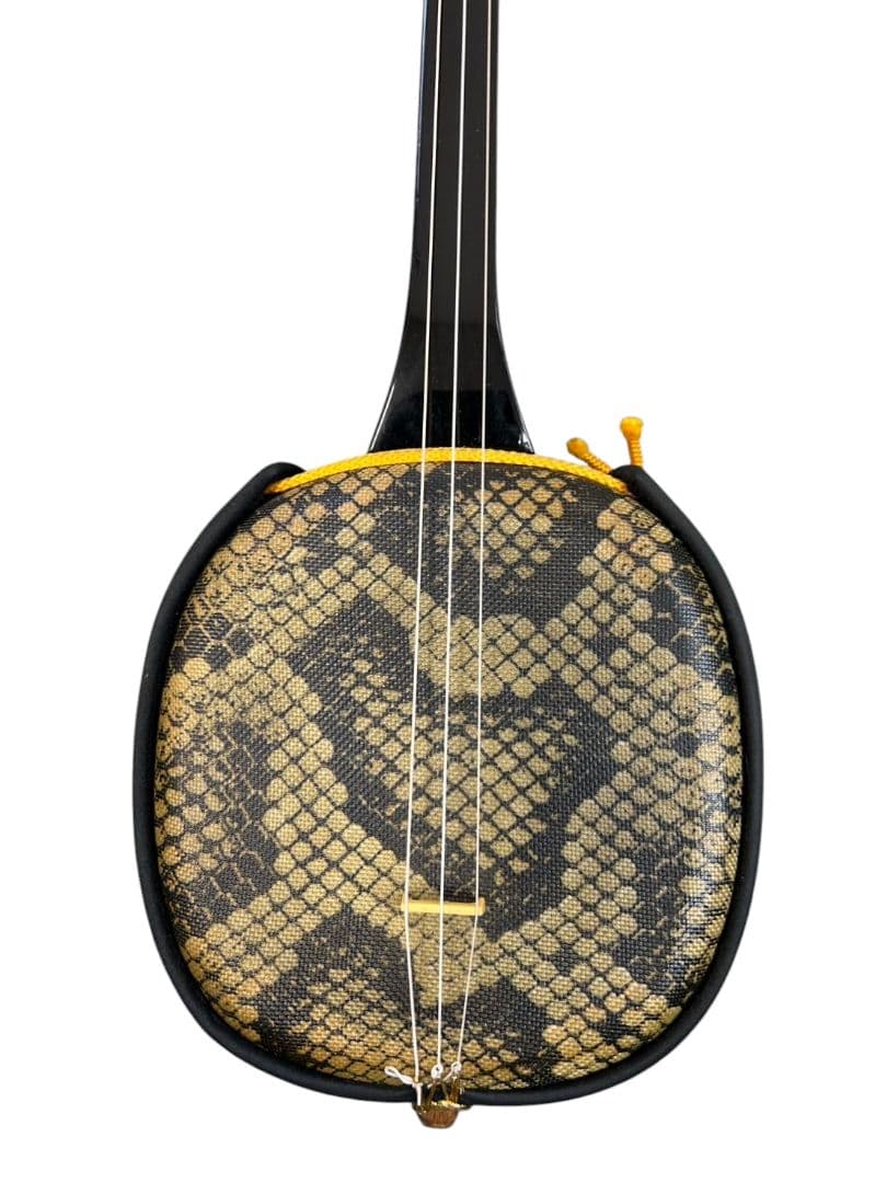 沖縄三線 ヘビ柄 ソフトケース付き