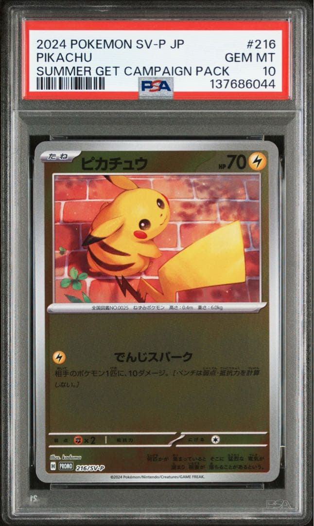 【PSA10】ピカチュウ ポケカの夏がキタ！ プロモ　216/SV-P