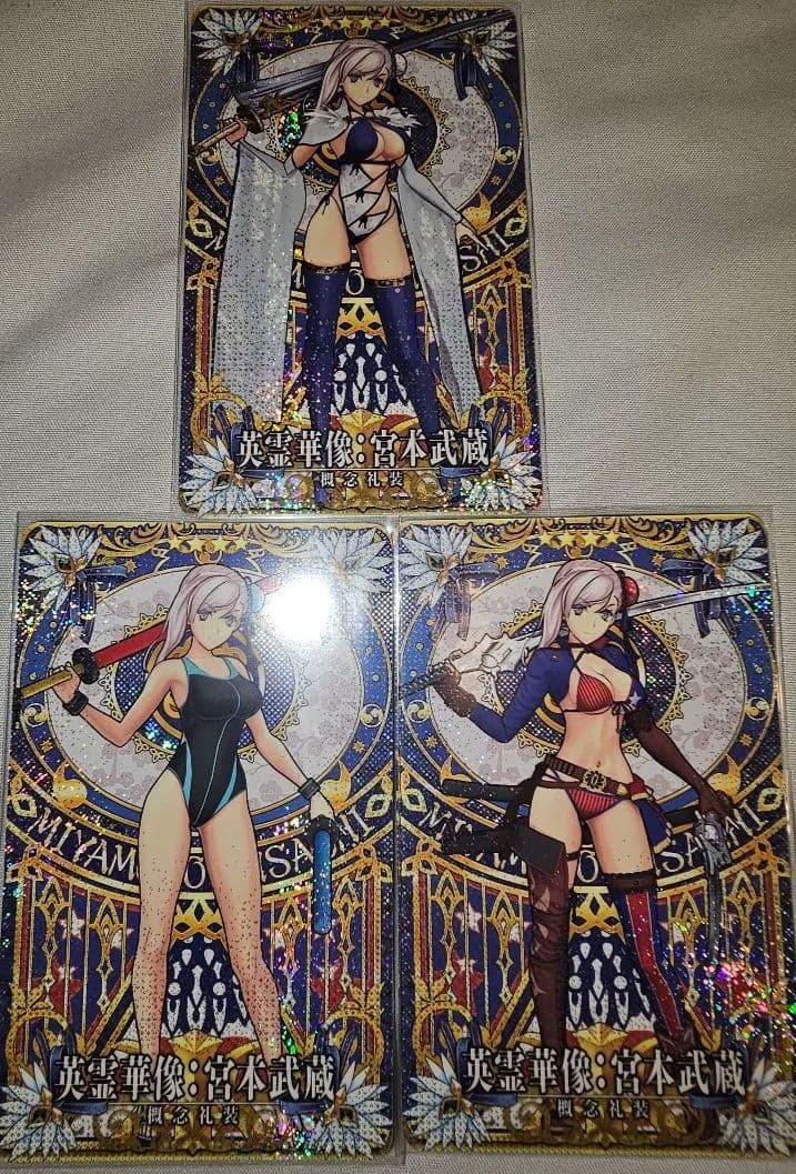 フェイタル】FGOアーケード 水着宮本武蔵 英霊華像 3枚セット - メルカリ