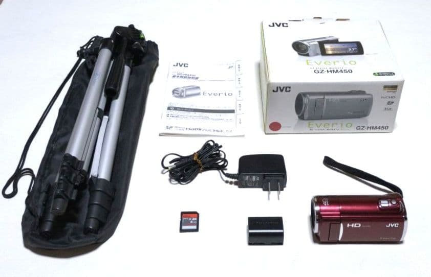 JVC Everio GZ-HM450 SDカード(4GB)付+三脚 セット