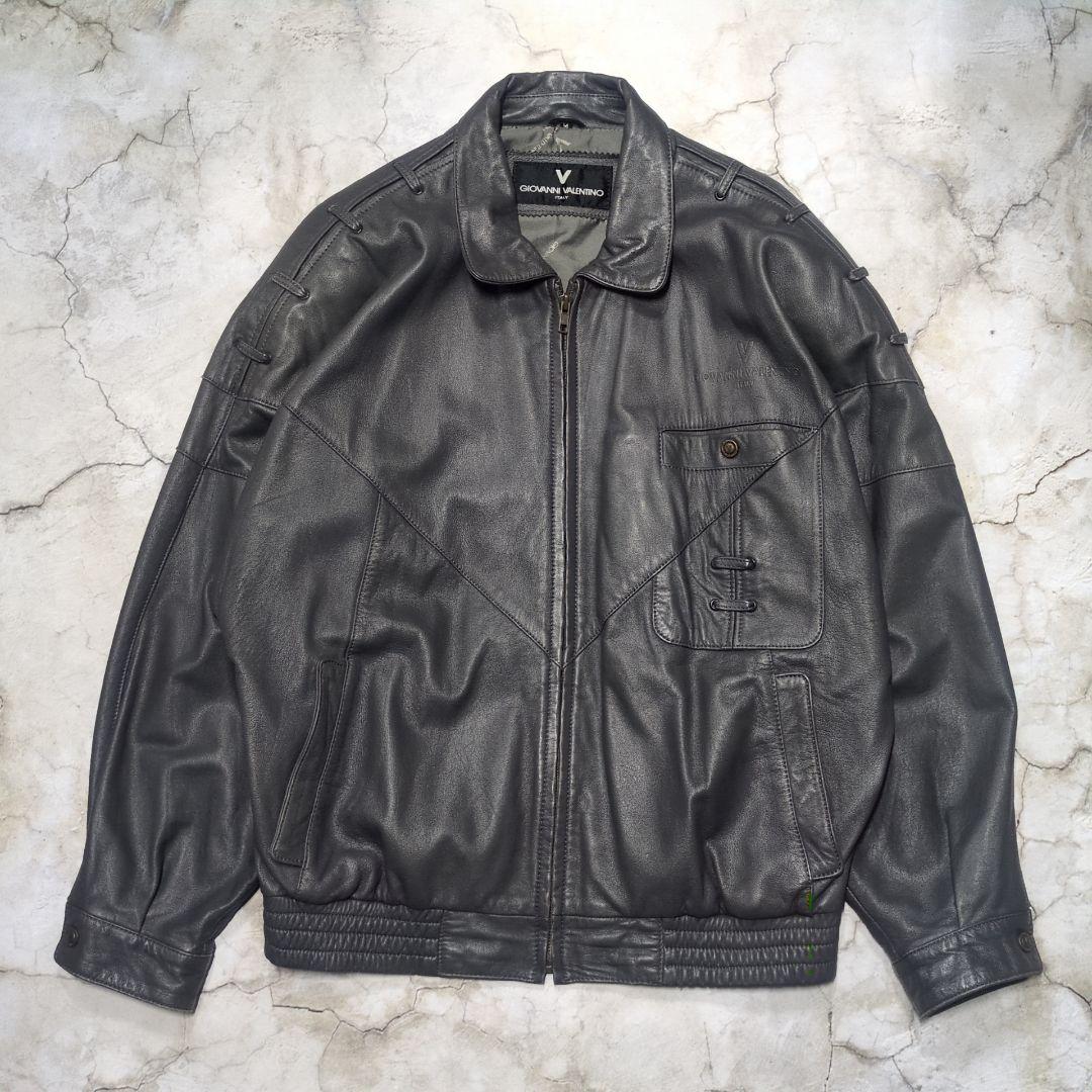 90s GIOVANNI VALENTINO ラムレザー レザージャケット - 最高級