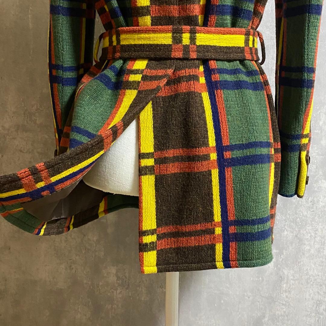 希少 ヴィンテージ】MISS DIOR タータンチェック ニットコート - メルカリ