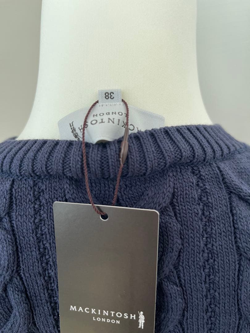 新品定価4.3万MACKINTOSH LONDON ケーブルニット38 ネイビー - メルカリ