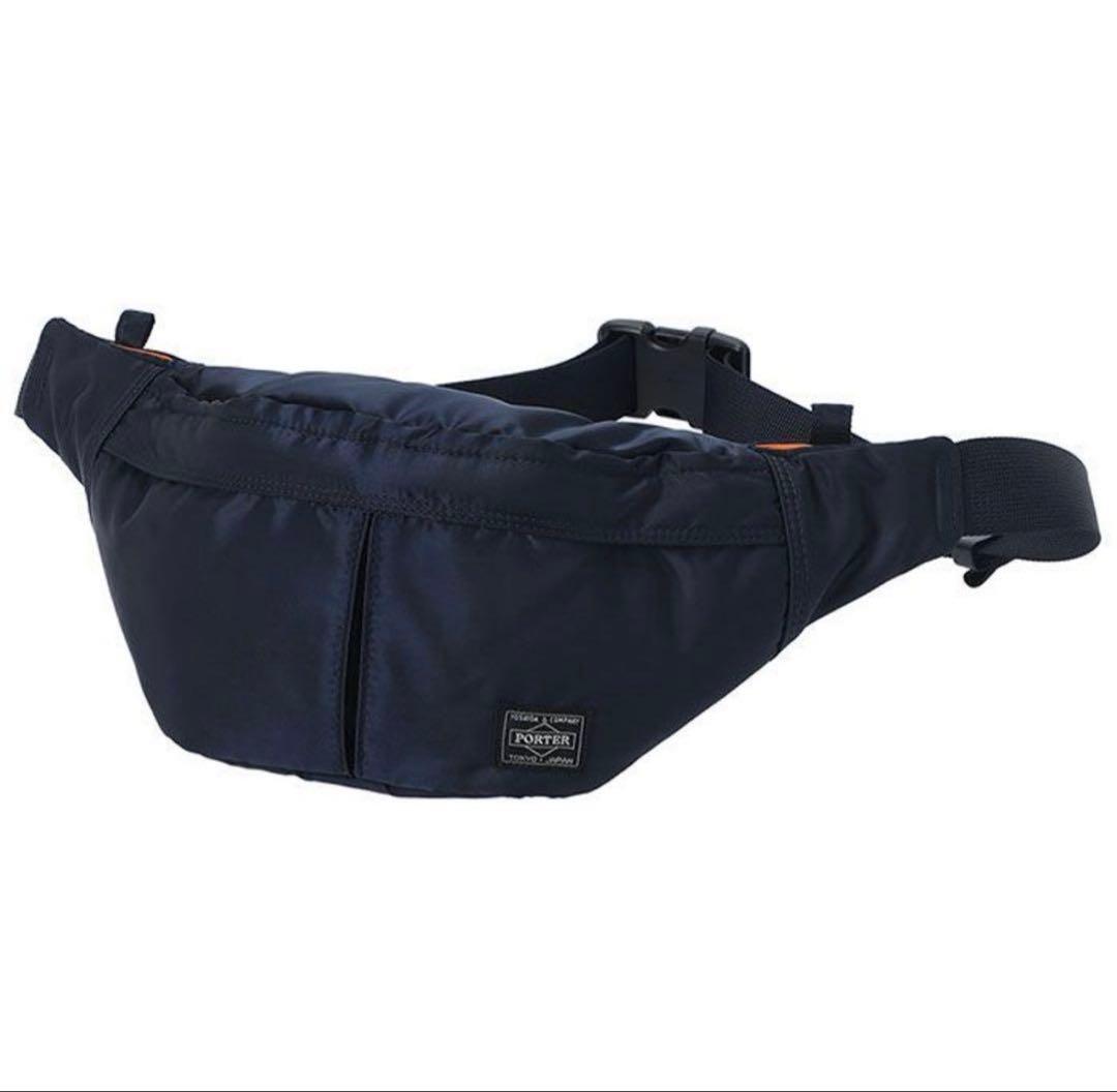 【超美品】ポーター　タンカー　ウエストバック　アイアンブルー