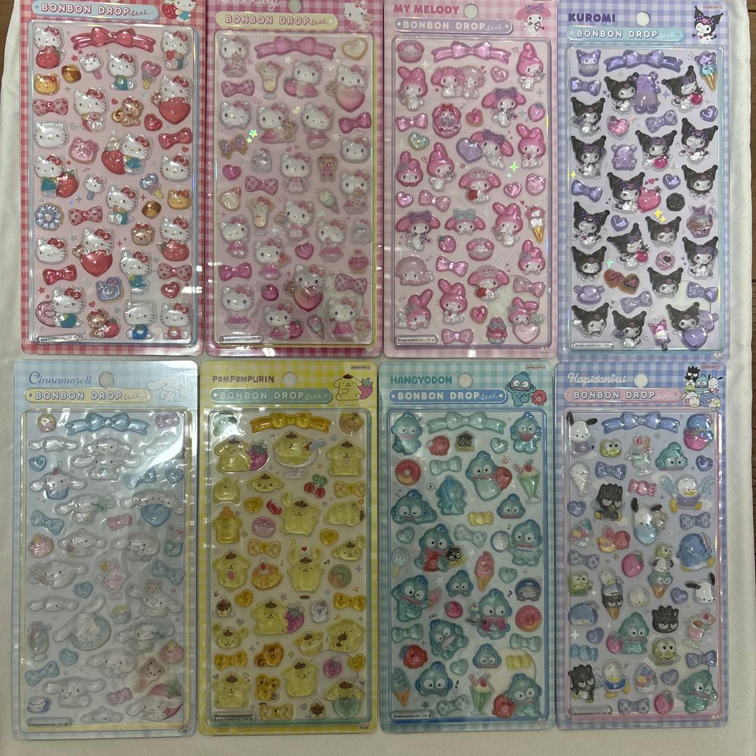 国内正規品 ボンボンドロップシール サンリオ 第二弾 8種 コンプリートセット