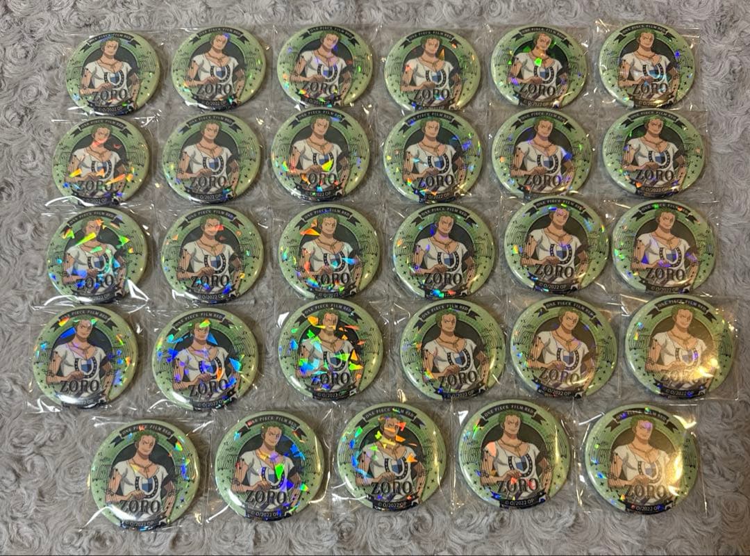 ワンピース ゾロ RED 缶バッジ まとめ売り