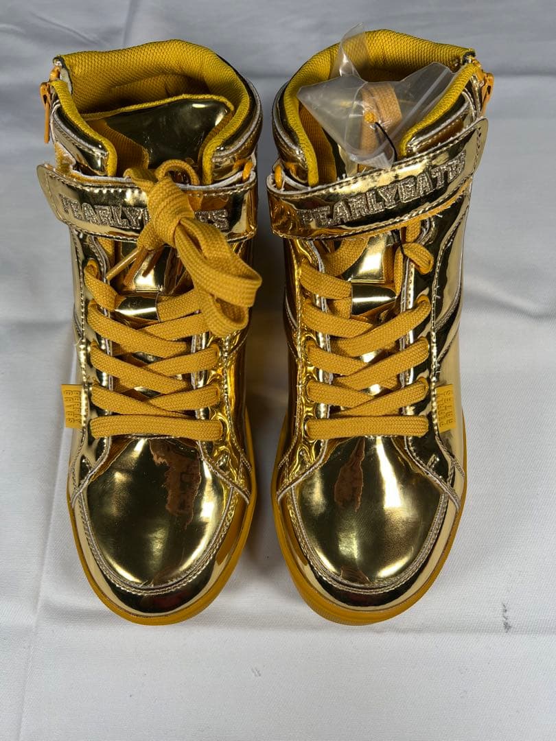 新品！パーリーゲイツレディースシューズ！靴 ゴールド24