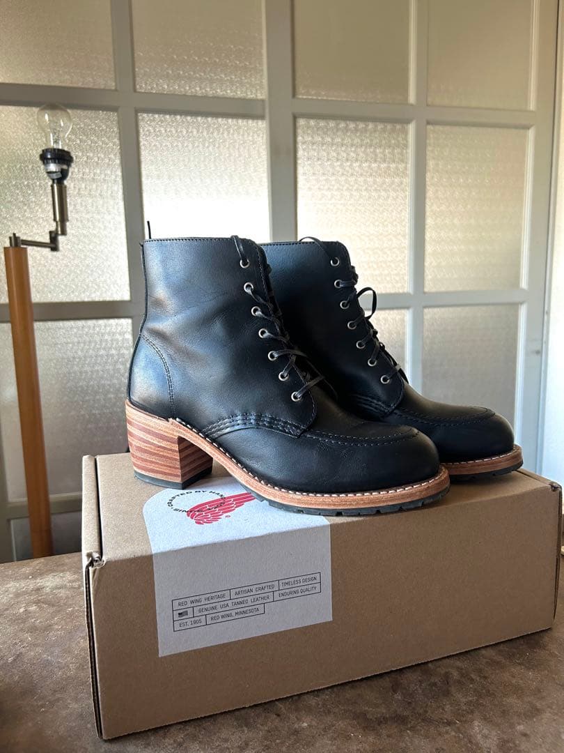 レザー レースアップブーツ 黒