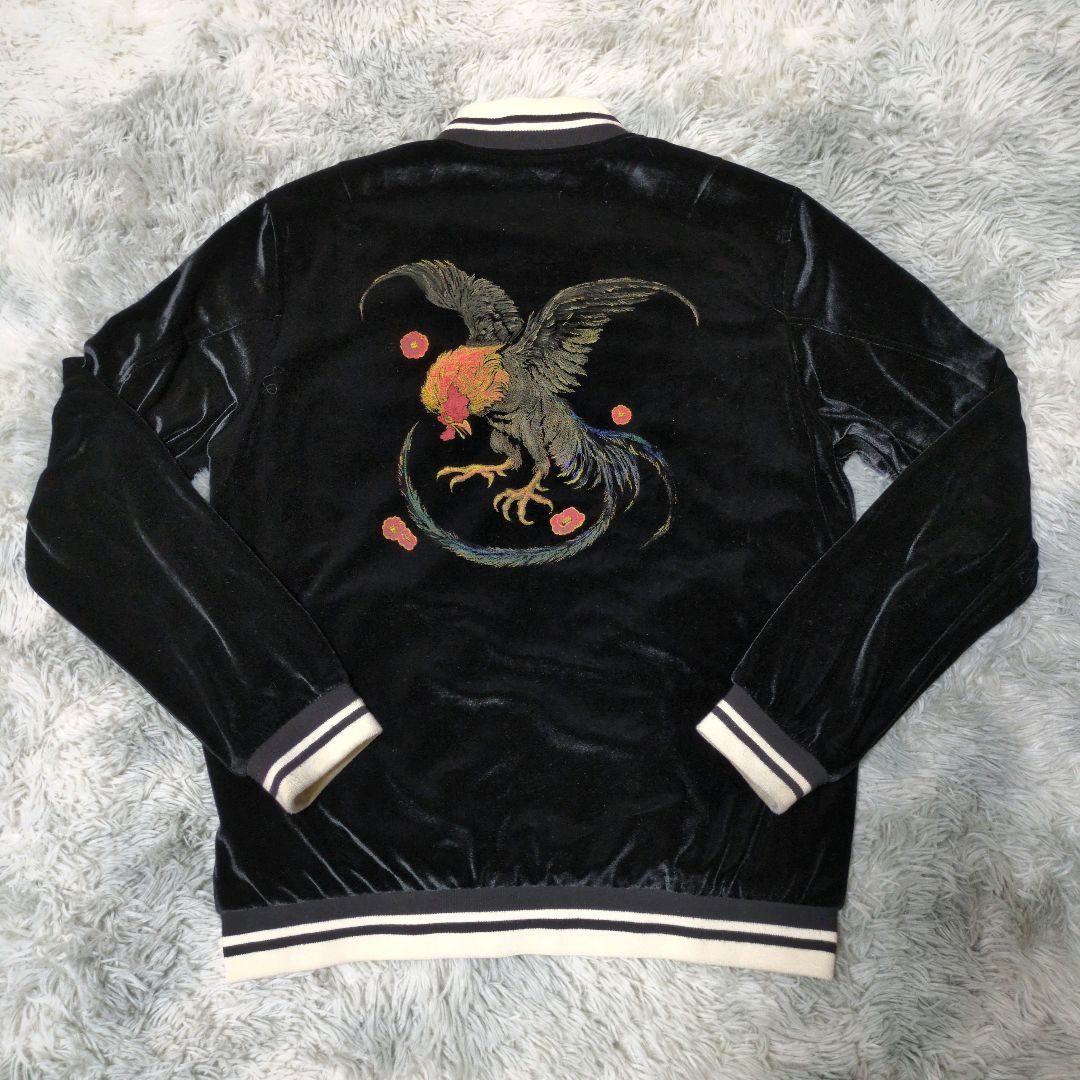 【HUF】WILD COCK BOMBER JACKET☆ベロアスカジャン