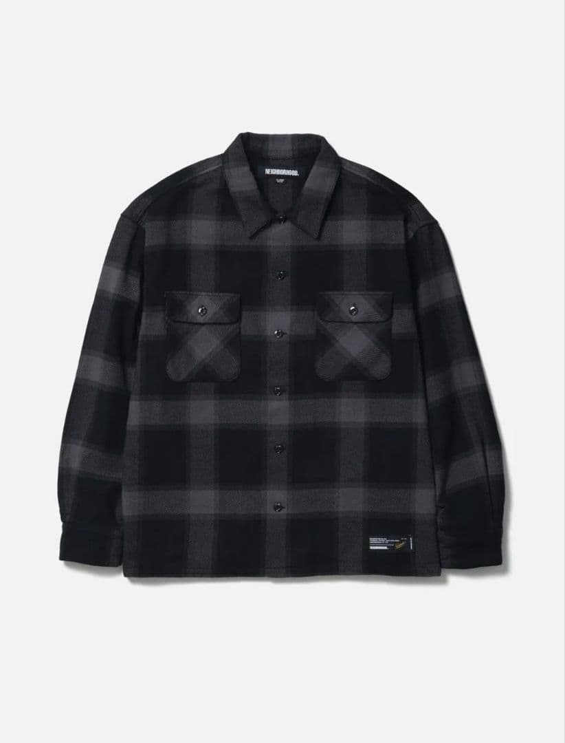 完売品　NEIGHBORHOOD BUFFALO CHECK SHIRT : M Neighborhood Buffalo Check Shirt LS (Grey) – August