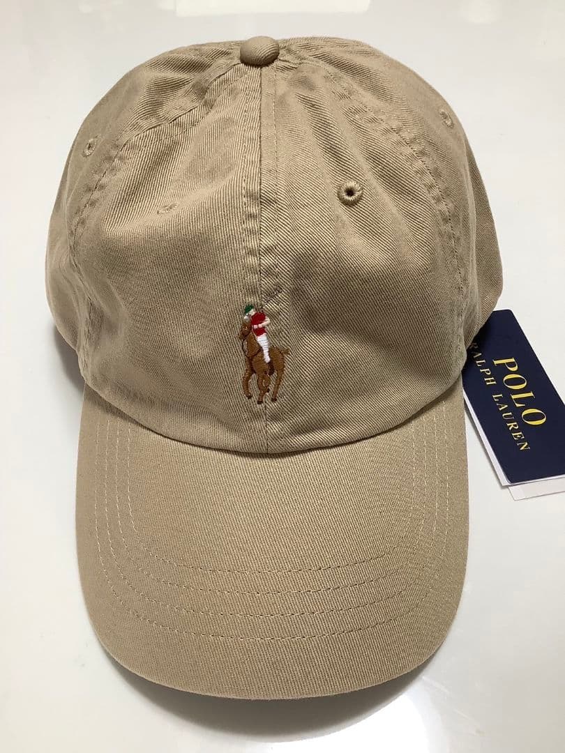【新品未使用タグ付き】ポロラルフローレン　キャップ　帽子　ベージュ