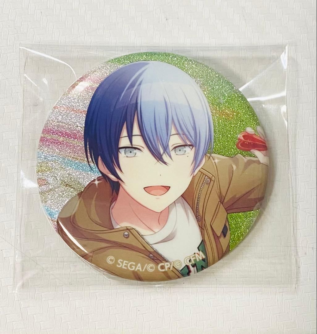 あ*読様 プロセカ 青柳冬弥 グリッター缶バッジ13c キャンプ