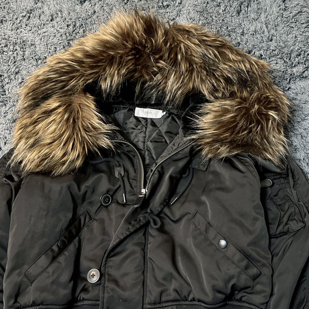 AZUL by moussy N-2Bフライトジャケット y2k 黒 マウジー - メルカリ