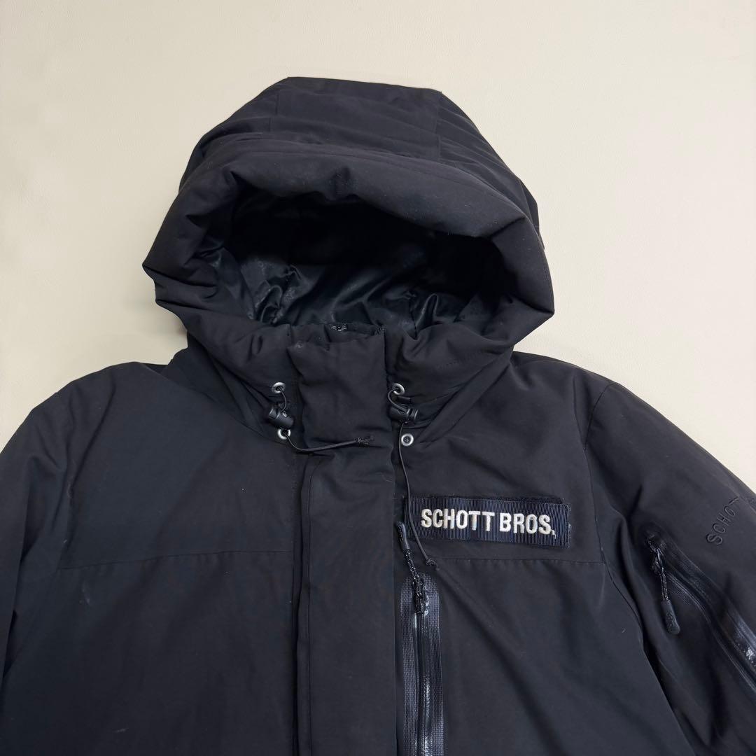 極上】SCHOTT Bros. ブラック ダウンジャケット 肉厚ショット - メルカリ