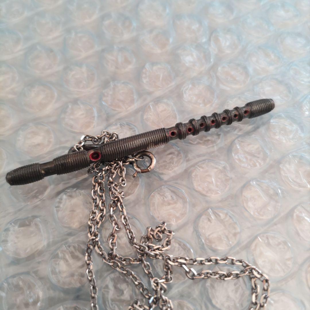 特注品　総銀製　龍笛ネックレス