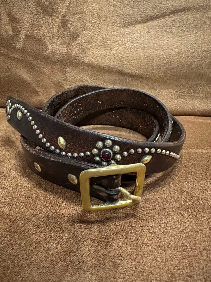 スタンダードカリフォルニア　HTCナローベルト フラワースタッズ HTC(Hollywood Trading Company)/エイチティーシー(ハリウッド